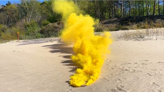 Świeca dymna RDG2 ARK-O żółta